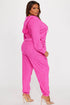 Stay Focused French Terry Jogger Set - Fuchsia