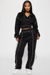 Staying Connected Half Zip Lounge Jacket - Black