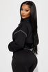 Staying Connected Half Zip Lounge Jacket - Black