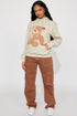 No Bad Days Teddy Bear Hoodie - Taupe