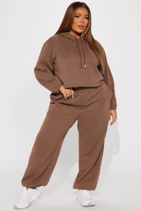 Find Out Fleece Jogger Set - Mocha