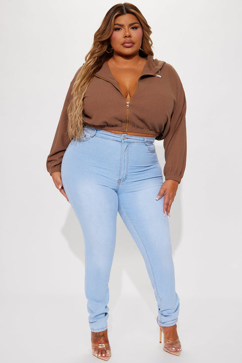 Divine Time Waffle Lounge Hoodie - Brown