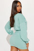 Just Chillin French Terry Mini Dress - Mint