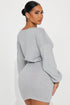 Just Chillin French Terry Mini Dress - Heather Grey