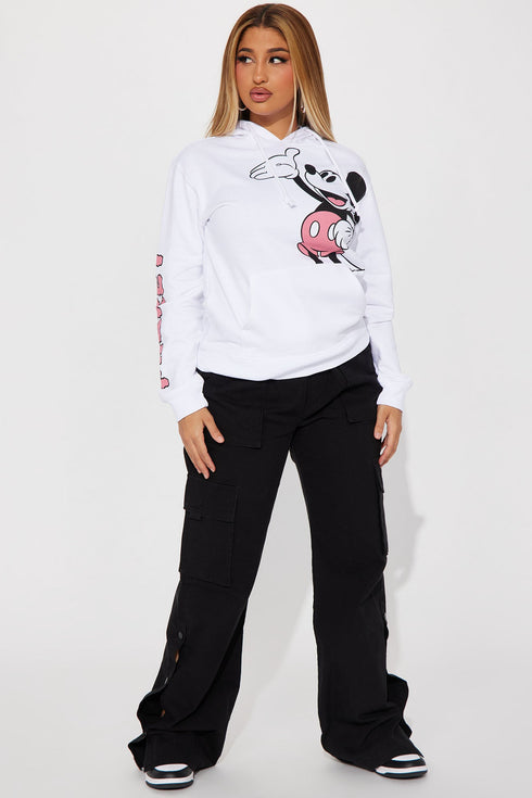 Mickey Mouse Graphic Hoodie - White