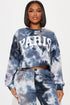 Paris Tie Dye Jogger Set - Navy/combo
