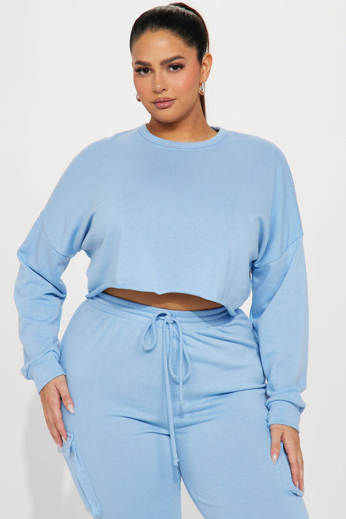 Leisure Series Cargo Jogger Set - Blue
