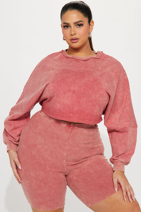 Cecilia Mineral Wash Short Set - Rust