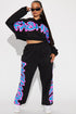 Fashion Statement Jogger Set - Black