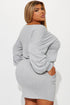 Just Chillin French Terry Mini Dress - Heather Grey