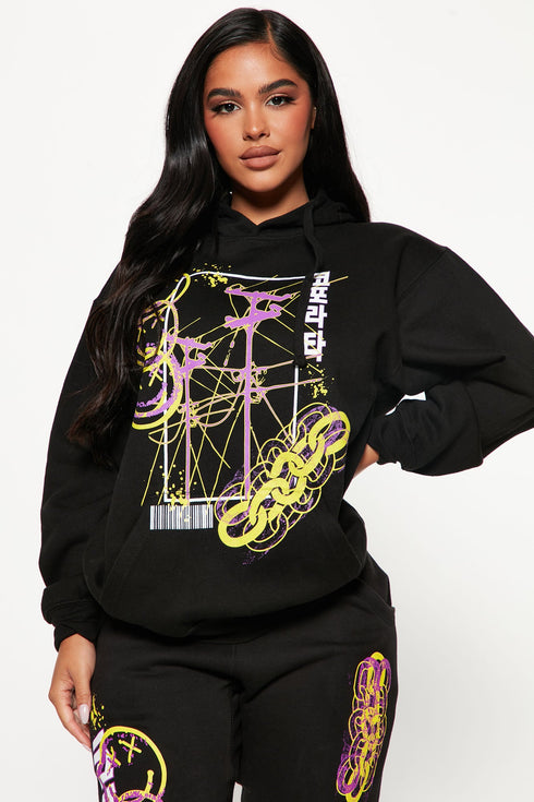 Don't Forget Smile Hoodie - Black