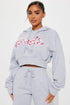 Barbie World Cropped Hoodie - Grey