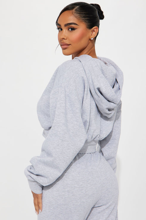 Barbie World Cropped Hoodie - Grey