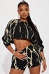Mikah Biker Short Set - Charcoal