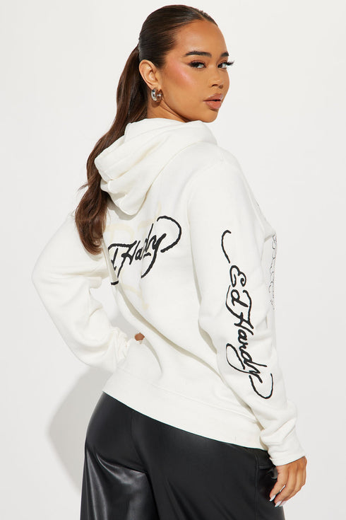 Ed Hardy Dragon Hoodie - Ivory