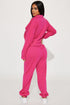 Chill Day Fleece Jogger Set - Fuchsia