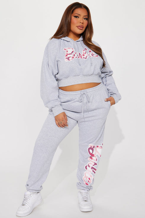 Barbie World Cropped Hoodie - Grey