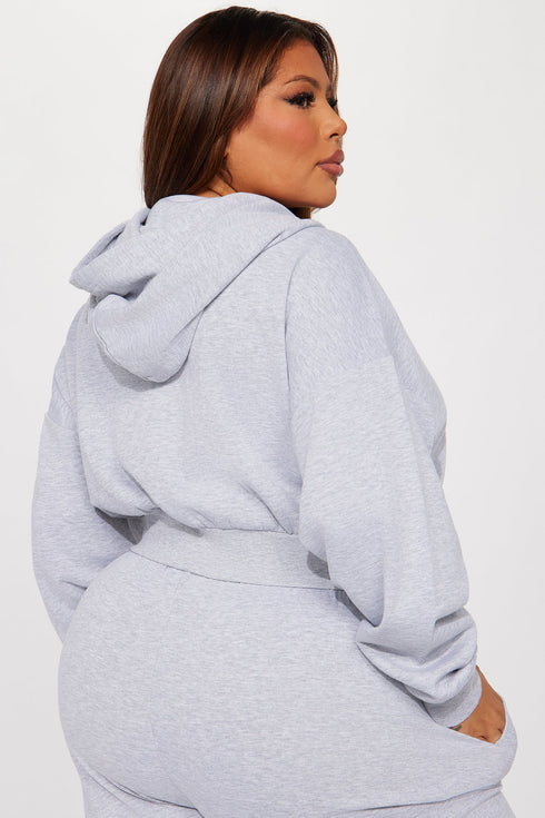 Barbie World Cropped Hoodie - Grey