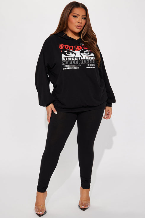 Look At Me Legging Set - Black/Red