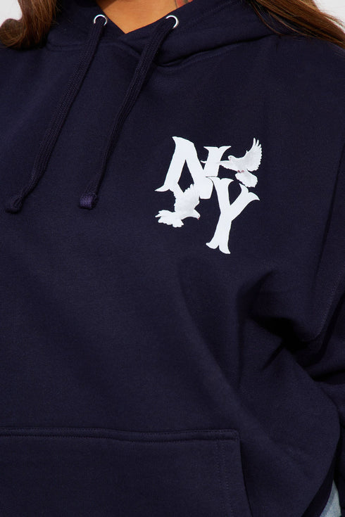 Flyest In The East Graphic Hoodie - Navy