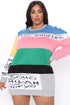 Say It Again Tunic Sweatshirt - Multi Color