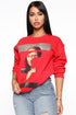Fake Smile Sweatshirt - Red