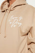 Love Is A Drug Graphic Hoodie - Taupe