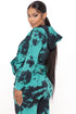 Positive Vibin' Tie Dye Oversized Hoodie - Teal/combo
