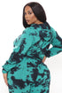 Positive Vibin' Tie Dye Oversized Hoodie - Teal/combo