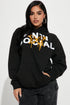 I'm Not Social Oversized Hoodie - Black