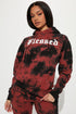 Blessed Tie Dye Hoodie - Red/combo