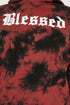 Blessed Tie Dye Hoodie - Red/combo