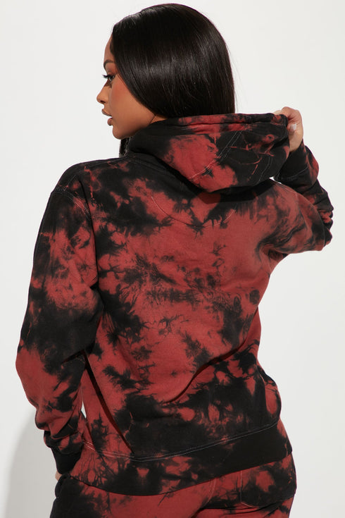 Blessed Tie Dye Hoodie - Red/combo